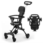 Top Light Portable 4-Wheel Baby Tricycle Stroller with Canopy