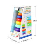 Rainbow Stacking Ring Tower Multicolor Rainbow Stacker Educational Toys - Image 4