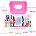 Makeup & Nail Art Toy Set for Girls Hello Kitty & Frozen Toy Trolley System Real Makeup Safe and Non toxic - Image 5