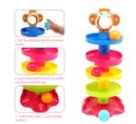 Roll Ball Drop Toy for Babies & Toddlers, Heavy Plastic 5 Layer Tower Run with Swirling Ramps and 3 Rattle Balls - Image 3