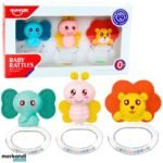 Rattle Teether Set for Baby Animals 3