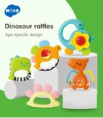 Hola Baby Rattles Set Baby Teethers Set for Newborn Baby Toddler Toy Gift Set - Image 3