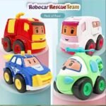 Car Toy Set of Ambulance, Fire Truck, Helicopter, Police car for Kids - Image 2