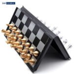 Foldable Magnetic Chess Board Game with Gold & Silver Pieces Indoor Family Games 48 cm - Image 3