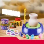 Electric Pottery Wheel Arts Craft Learning Sculpture Educational Toy Gift for Girls Boys Kids Children Toddlers Beginners (22x22cm) - Image 5