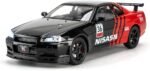 1/24 Scale Nissan Skyline GTR R34 Modified Floral Version Alloy Diecast Model Car with Sound & Light Pull Back Car - Image 4