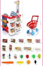 Shop at the Super Market with Trolley Toys Sets - Ideal for Kids' Play, Easy to Use and Clean, A Unique Choice for Playtime - Image 4