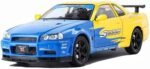 1/24 Scale Nissan Skyline GTR R34 Modified Floral Version Alloy Diecast Model Car with Sound & Light Pull Back Car - Image 2