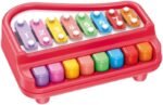 2 in 1 Big Xylophone and Piano Toy for Kids with 8 Colorful Keys and Drum Sticks - Musical Instrument Toy for Baby - Image 2