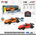 1:16 Spray Runner RC Car Rechargeable High Speed 2.4 GHz Multi-Directional Movement Simulation Drift Smoke Remote Control Car Kids Toys