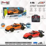 1:16 Spray Runner RC Car Rechargeable High Speed 2.4 GHz Multi-Directional Movement Simulation Drift Smoke Remote Control Car Kids Toys