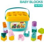 Huanger Baby's First Building Blocks - for Baby Kids - Alphabets and Shapes Learning - Image 2