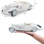 1/18 Scale Mercedees Benz 500K Classic Vintage Alloy Car Diecast Toy Vehicles Car Model with Openable Doors & Sound, Light Pull Back car