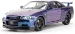 1:24 Scale Nissan Skyline GTR-R34 Diecast Models Alloy Diecast Toy Car Alloy Sports Car Model Vehicle Sound Light & Pull Back - Image 2