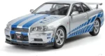1:24 Scale Nissan Skyline GTR-R34 Diecast Models Alloy Diecast Toy Car Alloy Sports Car Model Vehicle Sound Light & Pull Back - Image 3