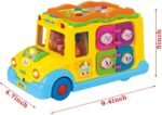 School Bus, Learning Educational School Bus Toys for Baby & Toddler, Electronic Car with Lights - Image 3