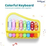 2 in 1 Baby Piano Xylophone Toy for Toddlers 1-3 Years Old, 8 Multicolored Key, Keyboard Xylophone Piano, Musical - Image 2