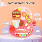 Baby Activity Walker, 2 in 1 Baby Push Walkers and Activity Center, Walker for Baby Boy Girl (Pink) - Image 5