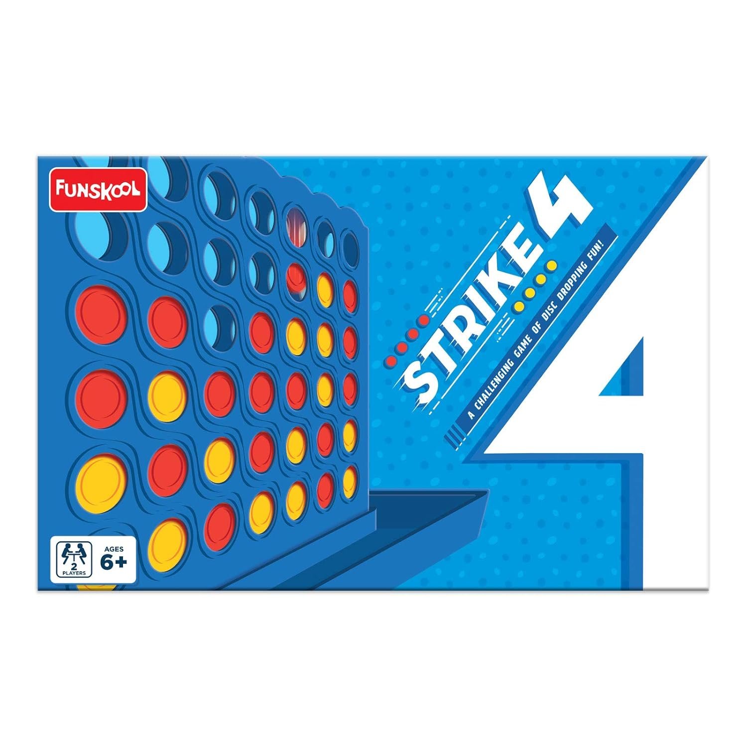 71oEm67vyxL._SL1500_ Funskool Strike 4 Disc Dropping Game, Ages 6+ - Image 1