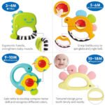 Hola Baby Rattles Set Baby Teethers Set for Newborn Baby Toddler Toy Gift Set - Image 5