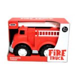 Plastic Toy Fire Truck for Toddlers Boys and Girls Fireman Engine Vehicle with Rescue Ladders for Indoor and Outdoor Imaginative Play - Image 2