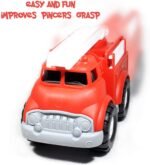 Plastic Toy Fire Truck for Toddlers Boys and Girls Fireman Engine Vehicle with Rescue Ladders for Indoor and Outdoor Imaginative Play