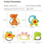 Hola Baby Rattles Set Baby Teethers Set for Newborn Baby Toddler Toy Gift Set - Image 6