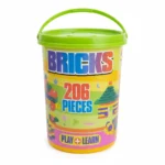 206 Pcs Building Blocks Puzzle Blocks for Kids Bucket to Store the item - Image 2