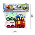 Car Toy Set of Ambulance, Fire Truck, Helicopter, Police car for Kids - Image 4