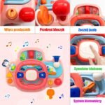 Kids Steering Wheel Toy With Lights Music - Image 6