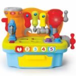 HOLA 907 Baby Toys Musical Educational Toy Workbench with Tools & Light & Shape Sorter Kids Pretend Play Toys for Boys 3 Years - Image 2
