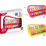 2 in 1 Big Xylophone and Piano Toy for Kids with 8 Colorful Keys and Drum Sticks - Musical Instrument Toy for Baby