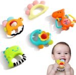 Hola Baby Rattles Set Baby Teethers Set for Newborn Baby Toddler Toy Gift Set - Image 4