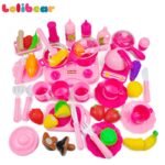 42 Piece Kitchen Cooking Set Girls Boys Fruit Vegetable Tea Playset Toy for Kids Early Age Development Educational Pretend Play Food Assortment Set - Image 2