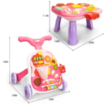 Baby Activity Walker, 2 in 1 Baby Push Walkers and Activity Center, Walker for Baby Boy Girl (Pink) - Image 4