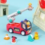 Hola Fire Engine Ladder Truck Toy for Kids Early Learning Fire Engine with Light and Music Toys - Image 4