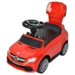Mercedes 3 In 1 Ride On Push Car, Toddler Learning Foot To Floor, Removable Parent Handle & Safety Bars, Music Steering Wheel - Image 3