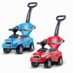 3 in 1 Ride on Push Along Car Horn Sound Safety Barrier Storage Seat Kids Toy