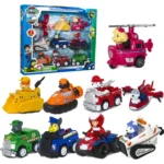 children's pull back car full set of patrol car wangwang team stand big rescue car boy toy - Image 2