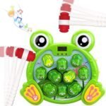 Newest Hot Selling Educational Interactive Toy Whack-a-mole Hungry Frogs Desktop Whack a Frog Game Kids Hammer Game with Music