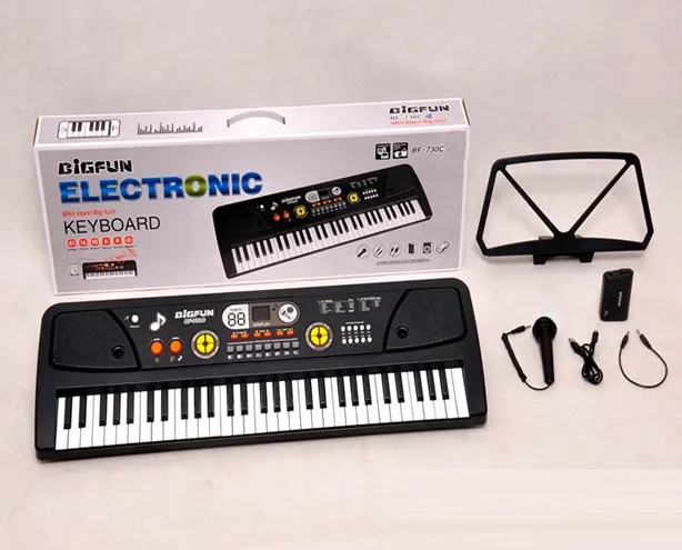 a04c99572e15fd9055c2946a232483d2.png_720x720q80.png_ Kids Piano 61 Keys Electronic Music Keyboard with Microphone USB System Educational Musical Toy - Image 1