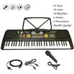 Kids Piano 61 Keys Electronic Music Keyboard with Microphone USB System Educational Musical Toy - Image 2