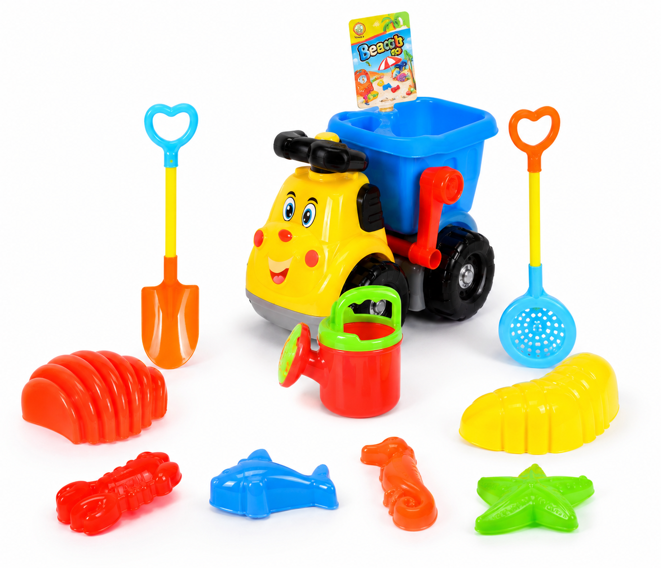 0ee07116-e87b-4865-acf1-359422a902a3 Kids Beach Sand Truck Play Set with Accessories - Image 1