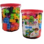 173 Pieces Colorful Educational Building Blocks Puzzle Set with Storage Bucket for Kids