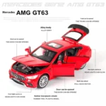 1:32 Benz AMG GT63 Diecast Car – Pullback, Sound & Light Model - Image 7
