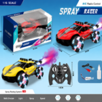 Remote Control Car Toy 1:12 RC Drift Spray Light Stunt High Speed Vehicle 360° Spins Stunt Wheel with Lights Rechargeable Cars Gift for 6+ Boys & Girls