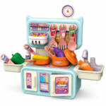 Mini Kitchen Stove Toy with Automatic Water Spray Faucet