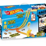 Hot Wheels Alloy Track Set with 2 Metal Cars for Kids