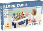 6-in-1 Educational Building Block Activity Table Set with Chair & 49 Pieces Blocks for Kids