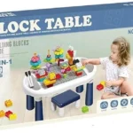 6-in-1 Educational Building Block Activity Table Set with Chair & 49 Pieces Blocks for Kids